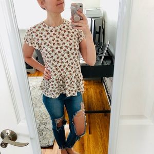 NEW Gypsies and Moondust Peplum Floral Top